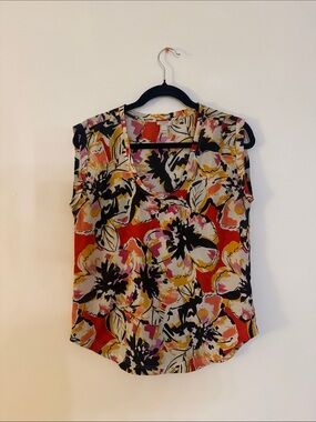 J.Crew Colorful Floral Sleeveless Blouse Size 4